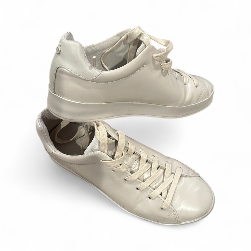 RAG & BONE RETRO OFF-WHITE LACE-UP SHOE LEATHER SNEAKERS